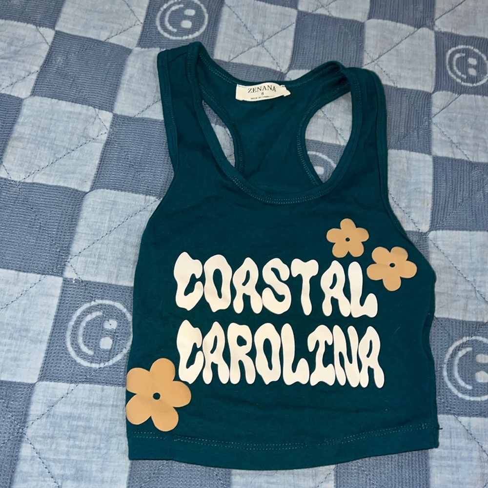 Coastal Carolina Racerback Cropped Tank